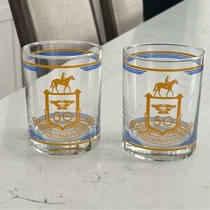 50th Anniversary Glass Set - Blue and Gold